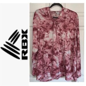 💛 RBX Pink Tie Dye Hooded Top Kanga Pockets NWT 2X
